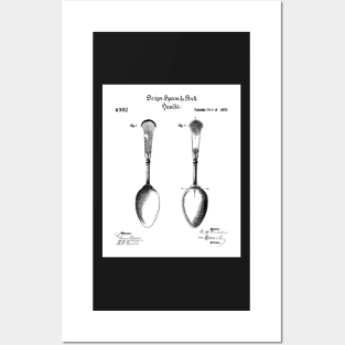 Kitchen Spoon Patent - Cooking Baker Kitchen Decor Art - White Posters and Art